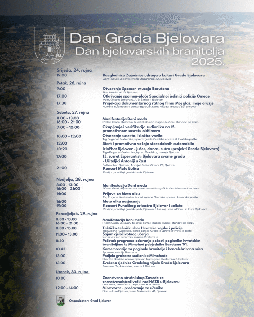 Bjelovar - Dan Grada Bjelovara - program 29rujna